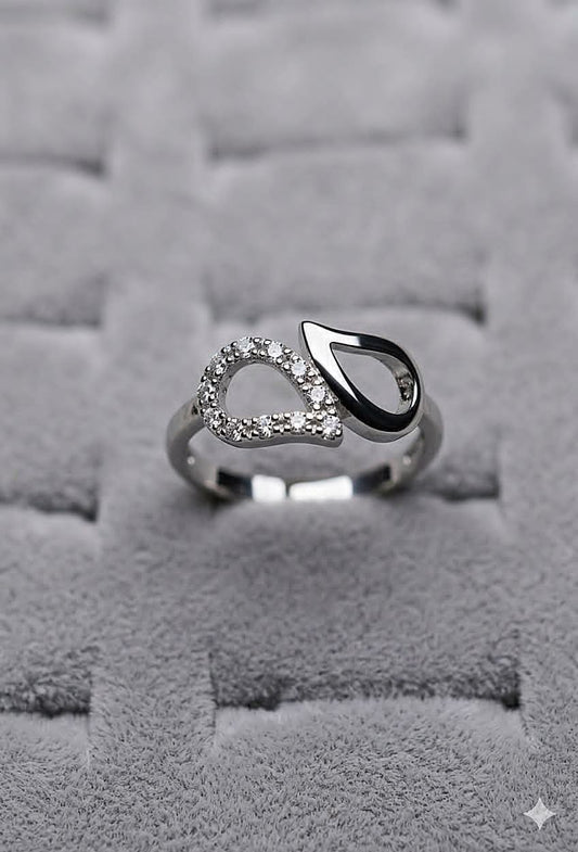 Cmr009 (MSJ) leaf shape silver ring