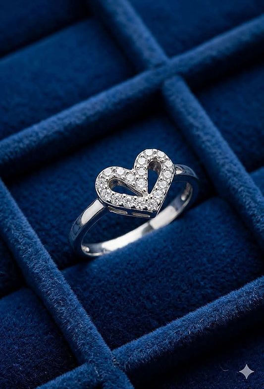 Cmr013 (MSJ) heart shape silver ring