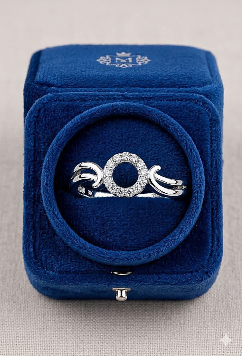Cmr015 (MSJ) rounded shape silver ring