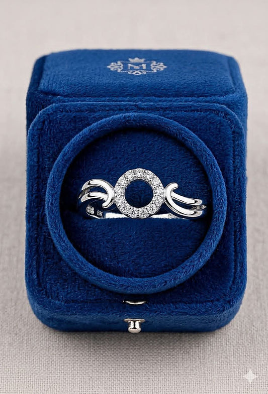 Cmr015 (MSJ) rounded shape silver ring