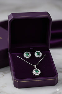 Pcs (MSJ) Stylish Zircon Crystal Pendant Set