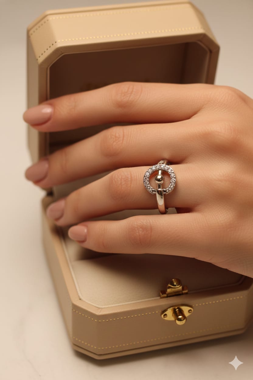 Cmr008 (MSJ) silver round shape ring