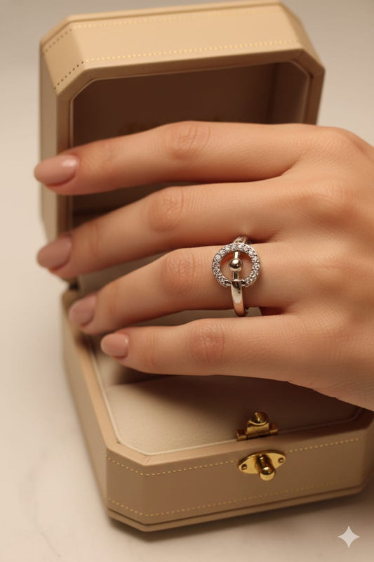 Cmr008 (MSJ) silver round shape ring