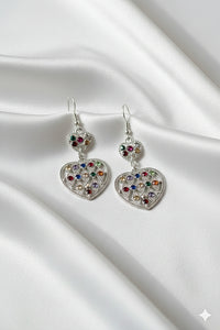 De002 (MSJ) Heart shape dropper earing