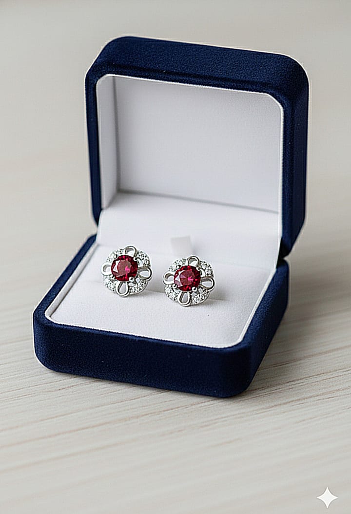 ET005 (MSJ)  Round shape flowers tops pairs