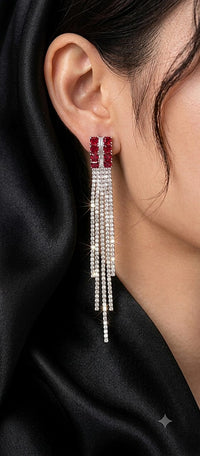 De003 (MSJ) white stone long layers or square dropper