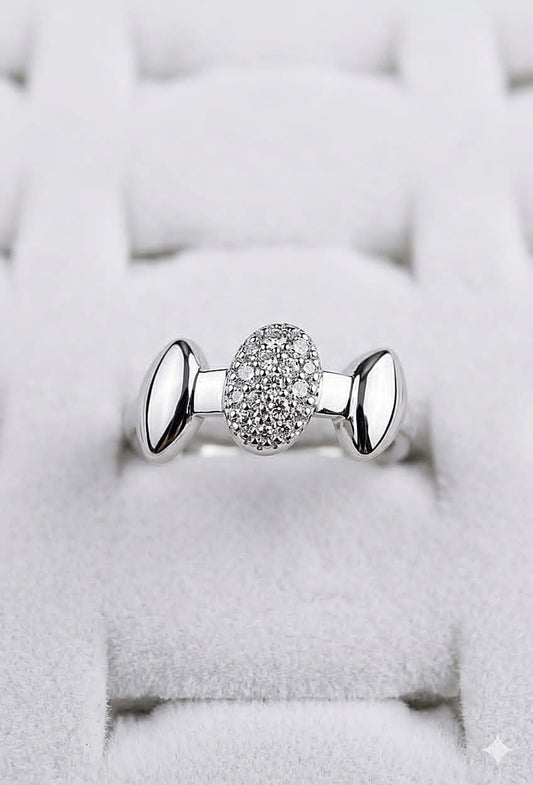 Cmr014(MSJ) ehtic dot shape silver ring