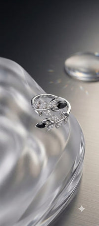 Cmr002 (MSJ) leaf shape silver ring