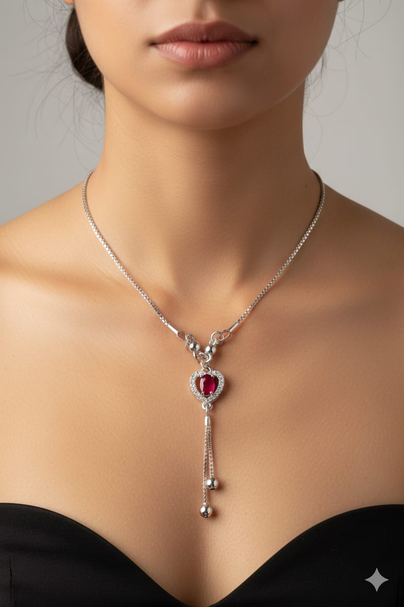 Pcs005 (MSJ)  Red Heart shape pendent