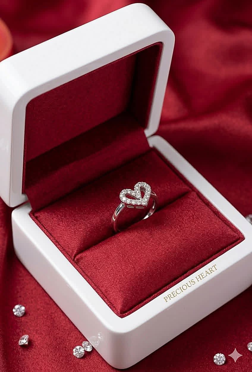 Cmr013 (MSJ) heart shape silver ring
