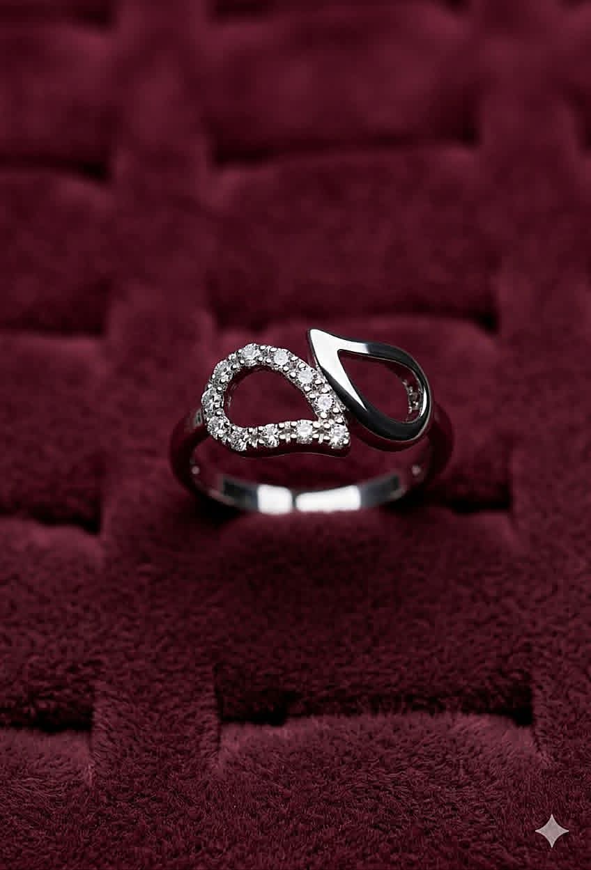 Cmr009 (MSJ) leaf shape silver ring