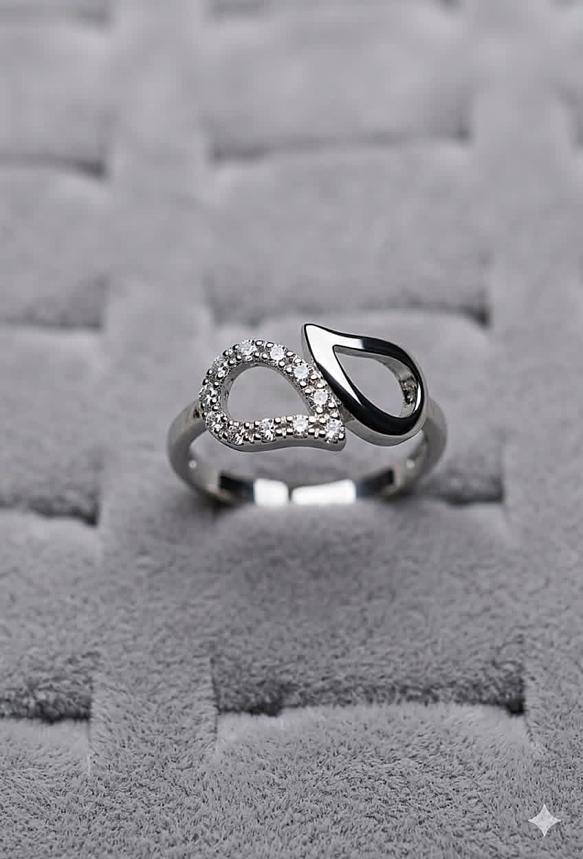 Cmr009 (MSJ) leaf shape silver ring