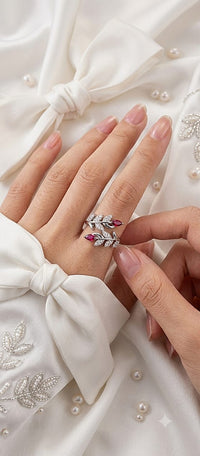 Cmr007 (MSJ) silver heart round shape ring