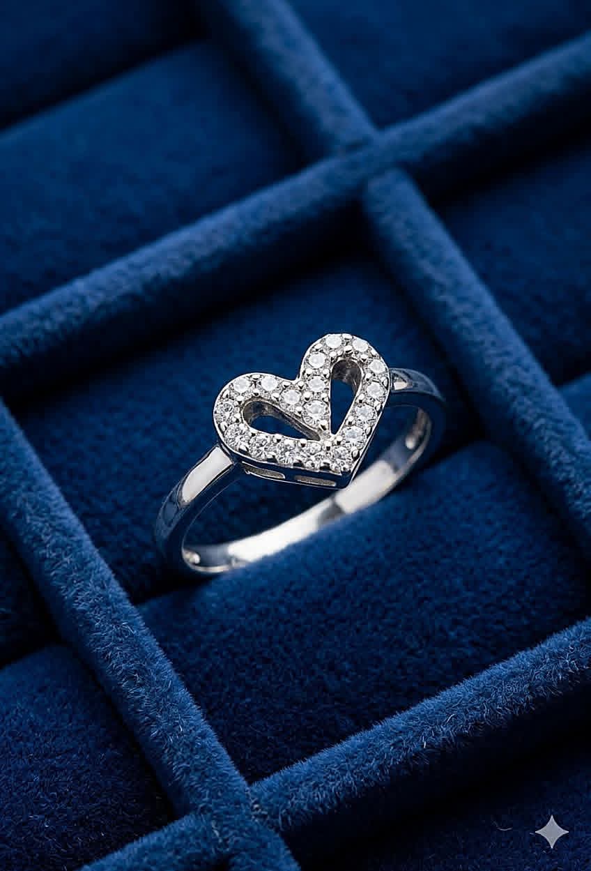 Cmr013 (MSJ) heart shape silver ring