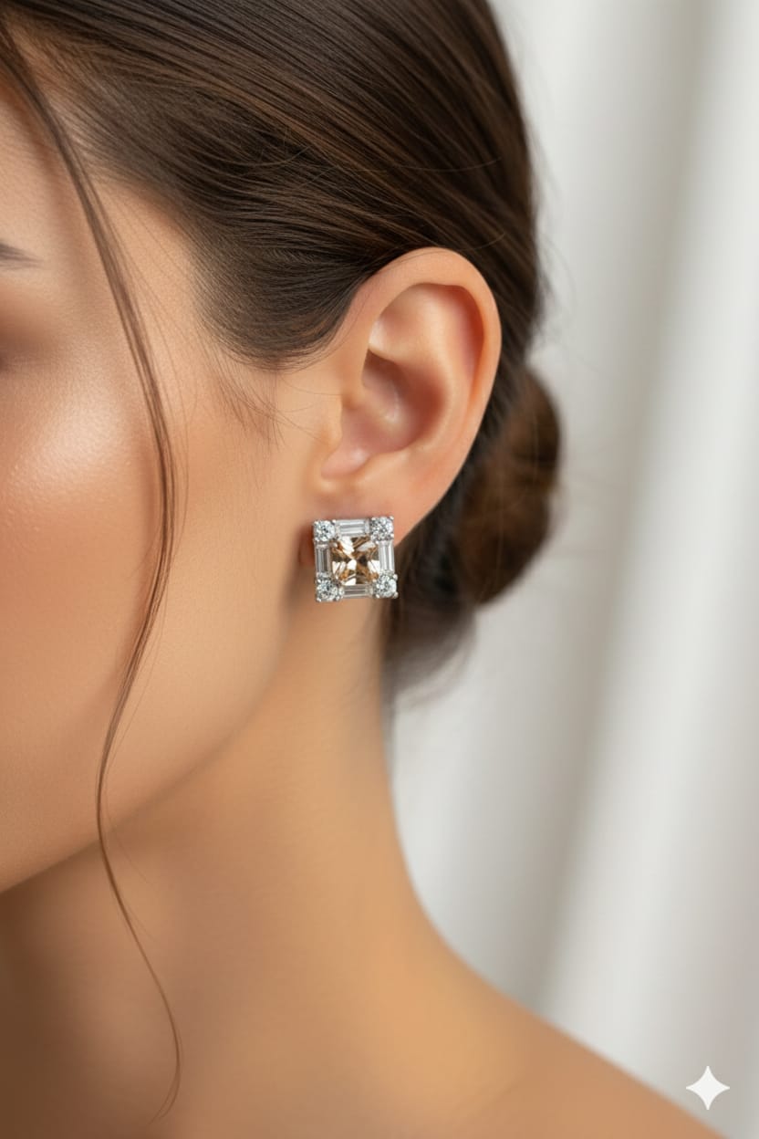 ET003(MSJ) square earing tops pairs