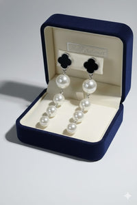 De001 (MSJ) long layers pearls earing droper